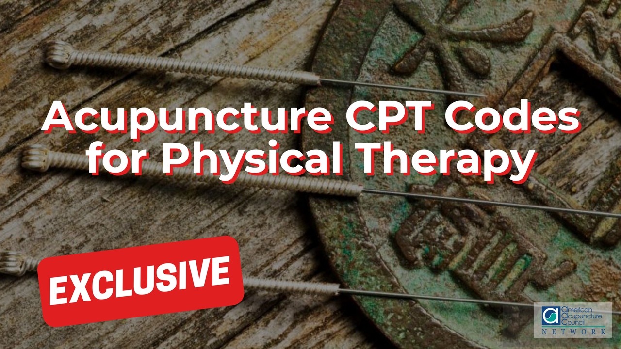 Acupuncture CPT Codes for Physical Therapy