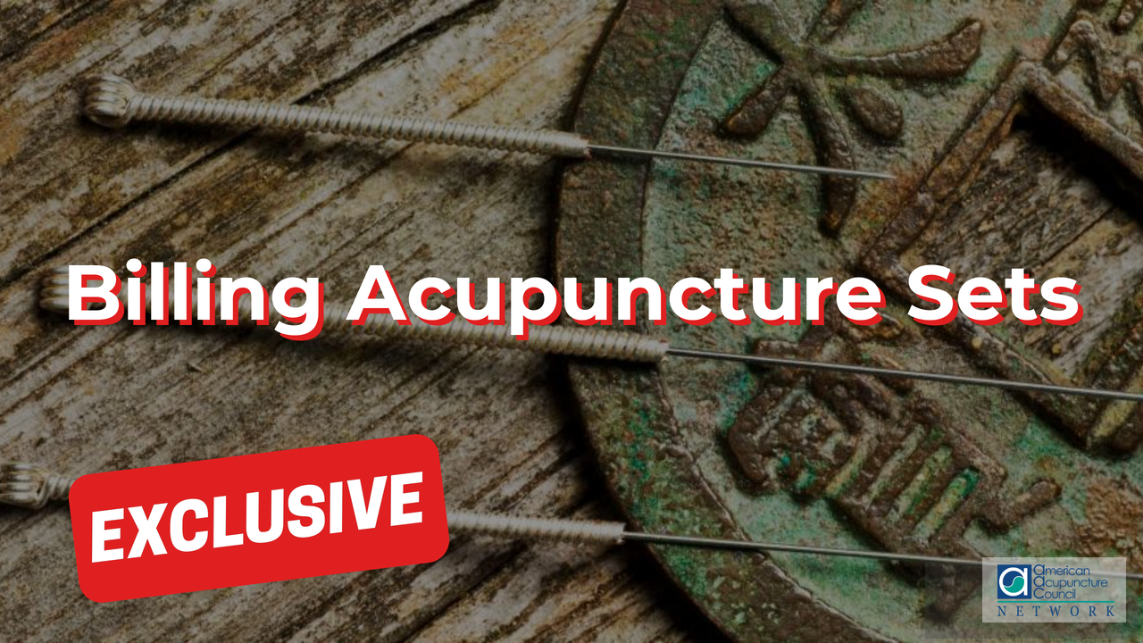 Billing & Coding Billing Acupuncture Sets AAC Info Network