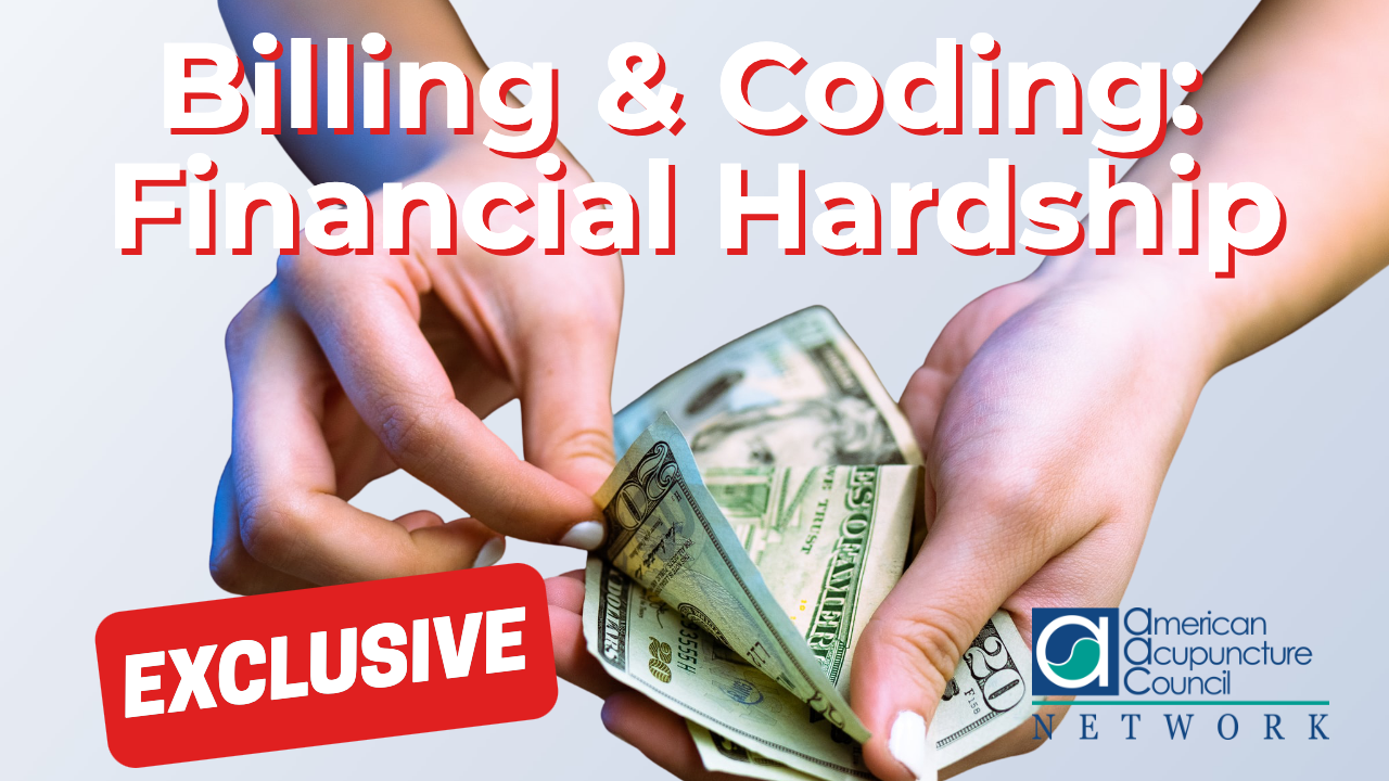 Billing & Coding Financial Hardship AAC Info Network